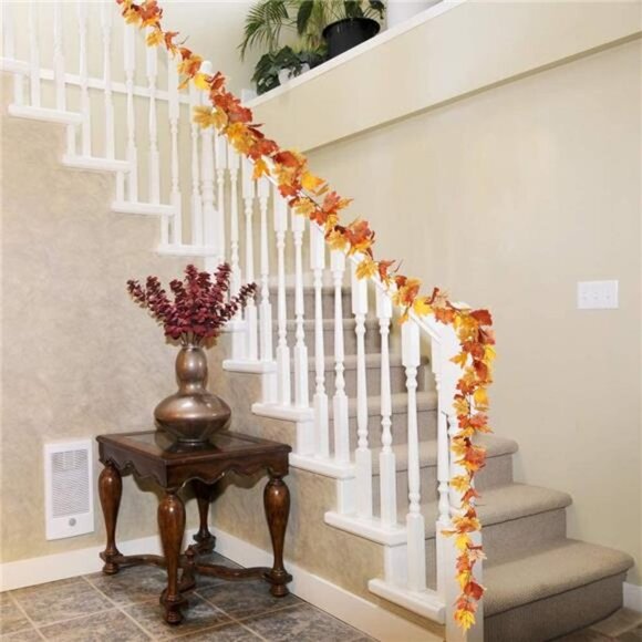 "6.6 FT Maple Leaf Garland String Light, 20 LED Fall Maple Leaf Thanksgiving - Picture 5 of 10